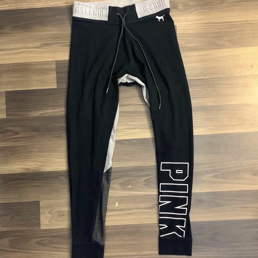 PINK Skinny Leg Mesh Detail Joggers